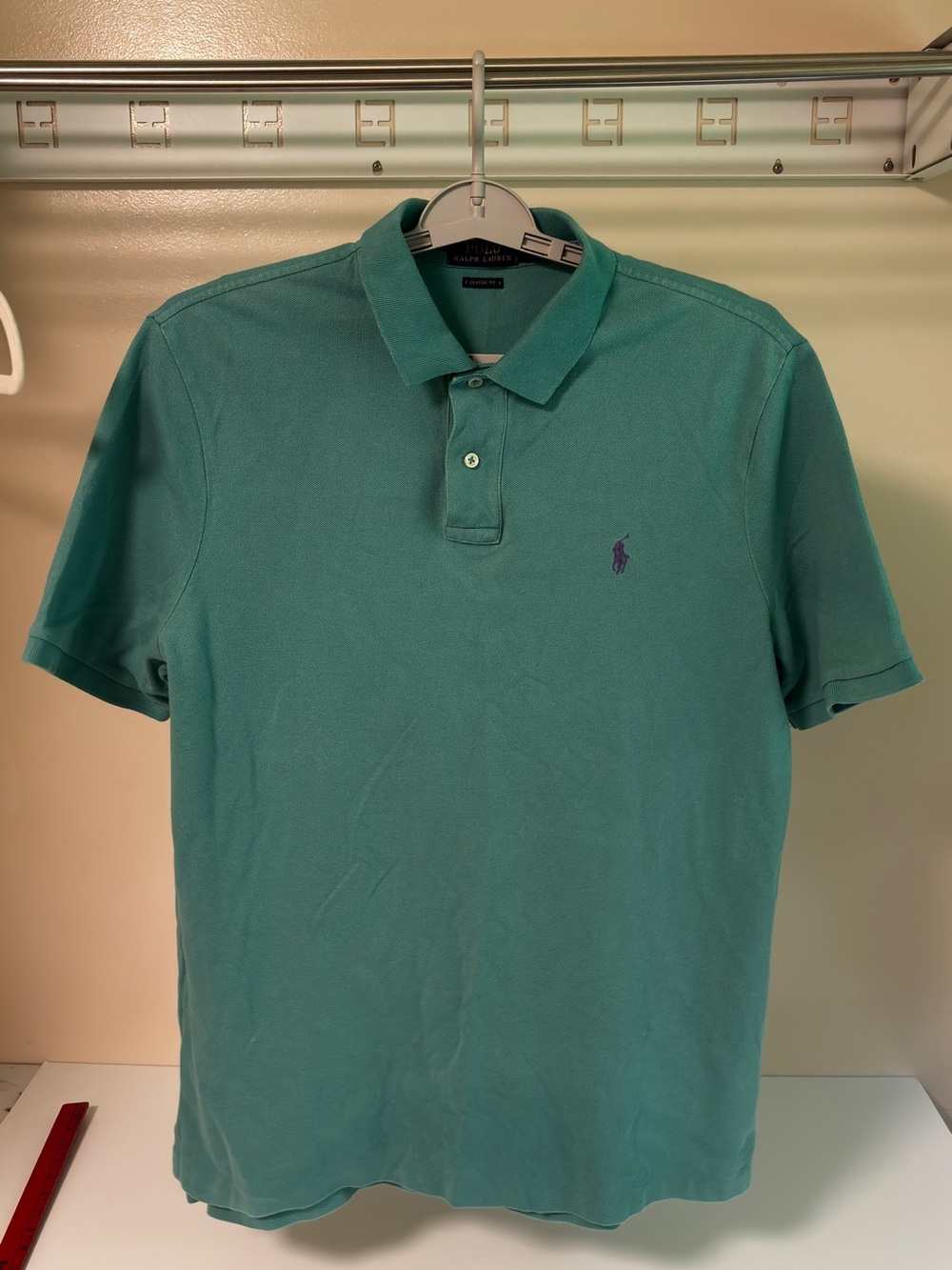Ralph Lauren Men’s Teal Polo with Purple Pony